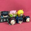 6 Stück Süße Katze Dämonenjäger Figur Kawaii Actionfigur Schlafend Kimetsu No Yaiba Anime Hausdekoration Schreibtischzubehör Geschenk Bewegliche Gelenkig
