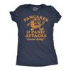 Womens Funny T Shirts Pancakes and Panic Attacks Sarcastic Graphic Novelty Tee