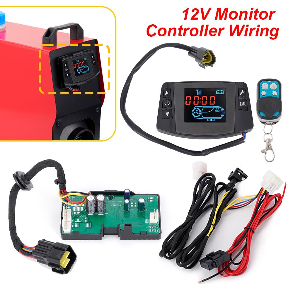 Parking Heater Replacement Parts 12/24V  Button Switch&Regular Remote Control & Dual Voltage Motherboard & Plug WireAccessories
