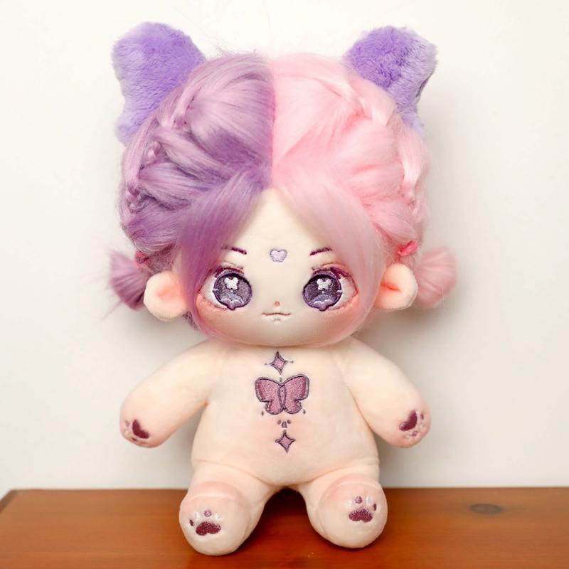 20cm Kawaii Pluche Katoenen Pop Idool Knuffel Superster Figuur Poppen Twaalf Sterrenbeelden Pop Kan Kleding Wisselen Cadeau