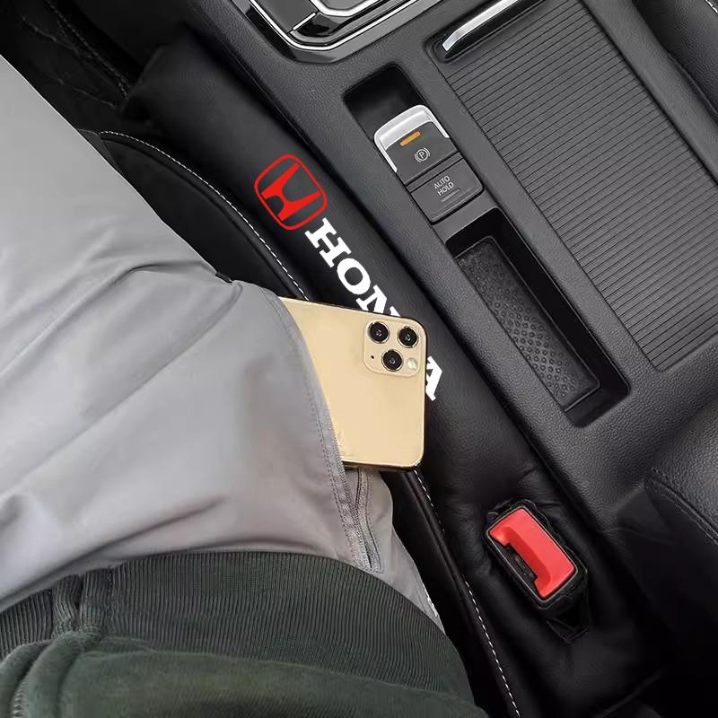 2Pcs Car Seat Gap Filler Strip Soft Pads Leather Car Styling Spacer For Honda Civic Accord Fit Jazz Pilot CRV Odyssey Passport ZP8