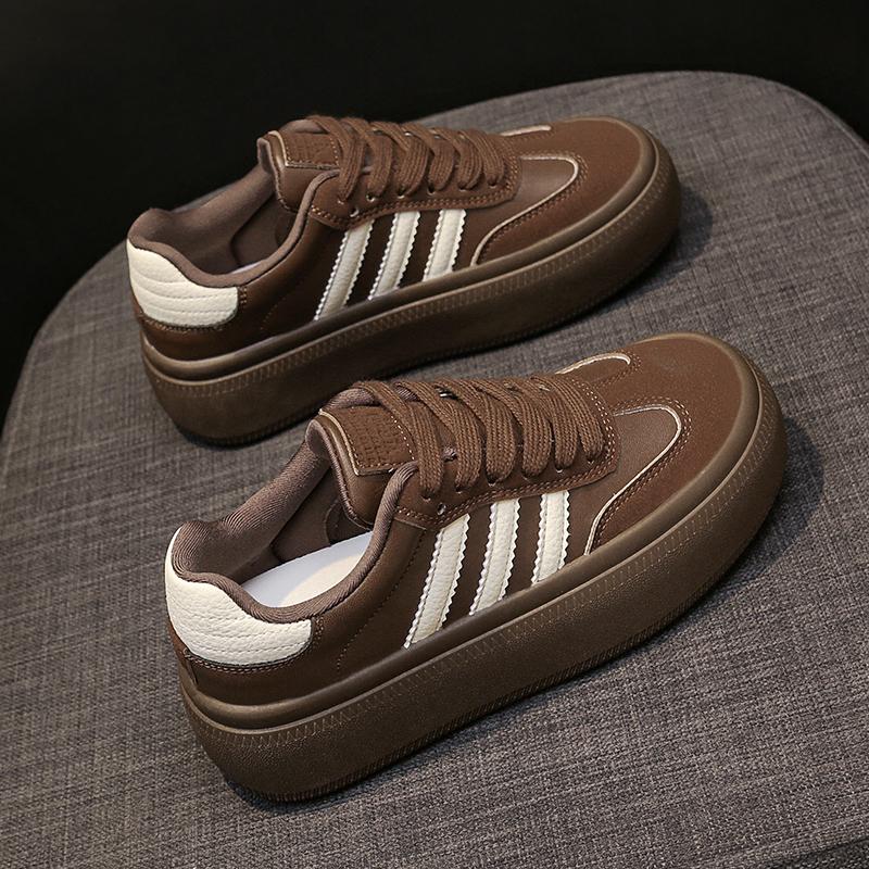 New Design Spring New Thick Bottom White Women's Retro Korean Outdoor Sports Casual Women's Sports Shoes