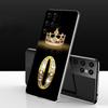 Diamond Crown First Initials Letter N Clear Samsung S24 Ultra Case For Galaxy S21 S20 FE S22 Ultra S23 S24 Plus Cases Soft Cover