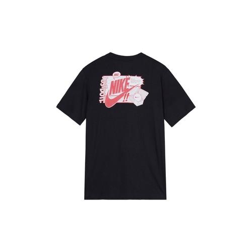 Nike Herren Retro Amerikanische Schuhkarton-Print Kurzarm-T-Shirt in Schwarz