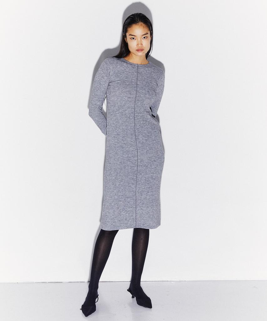 Kimdo Front Back Knit Dress Gray