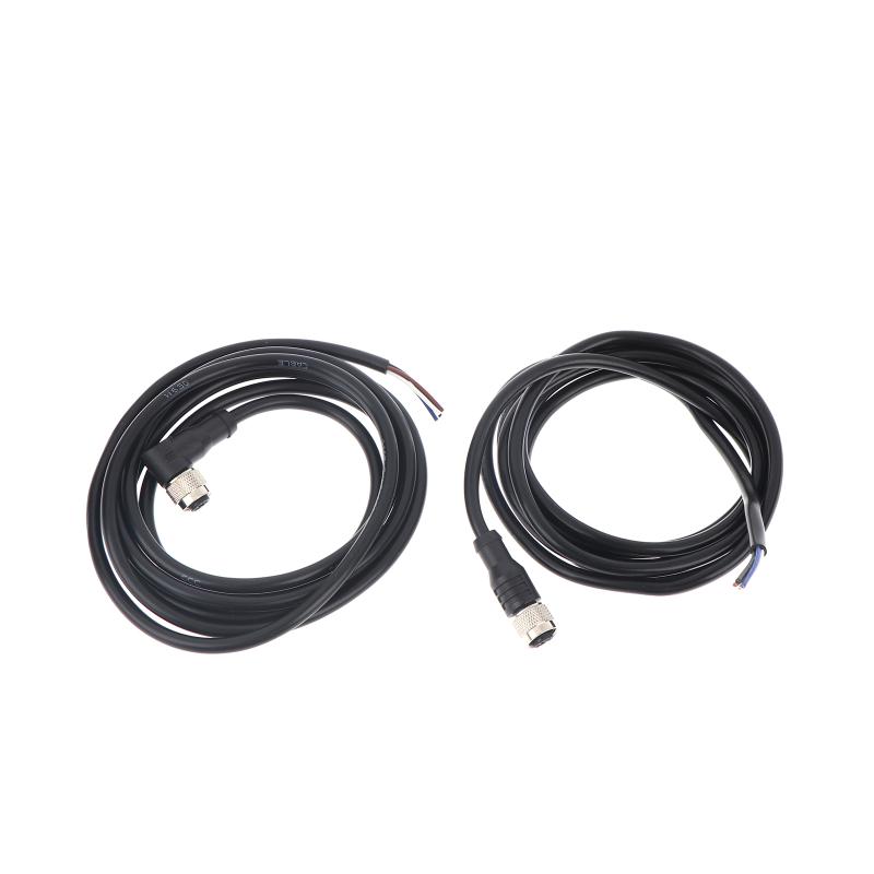 2/5 Meter Luchtvaartstekker Kabel 4-pins Luchtstekker Kabel Met Rechte Of Gebogen Vrouwelijke Kop Gebruikt Voor M12 M18 Inductieve Naderingsschakelaar