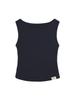 G Slit Sleeveless Top (Navy)