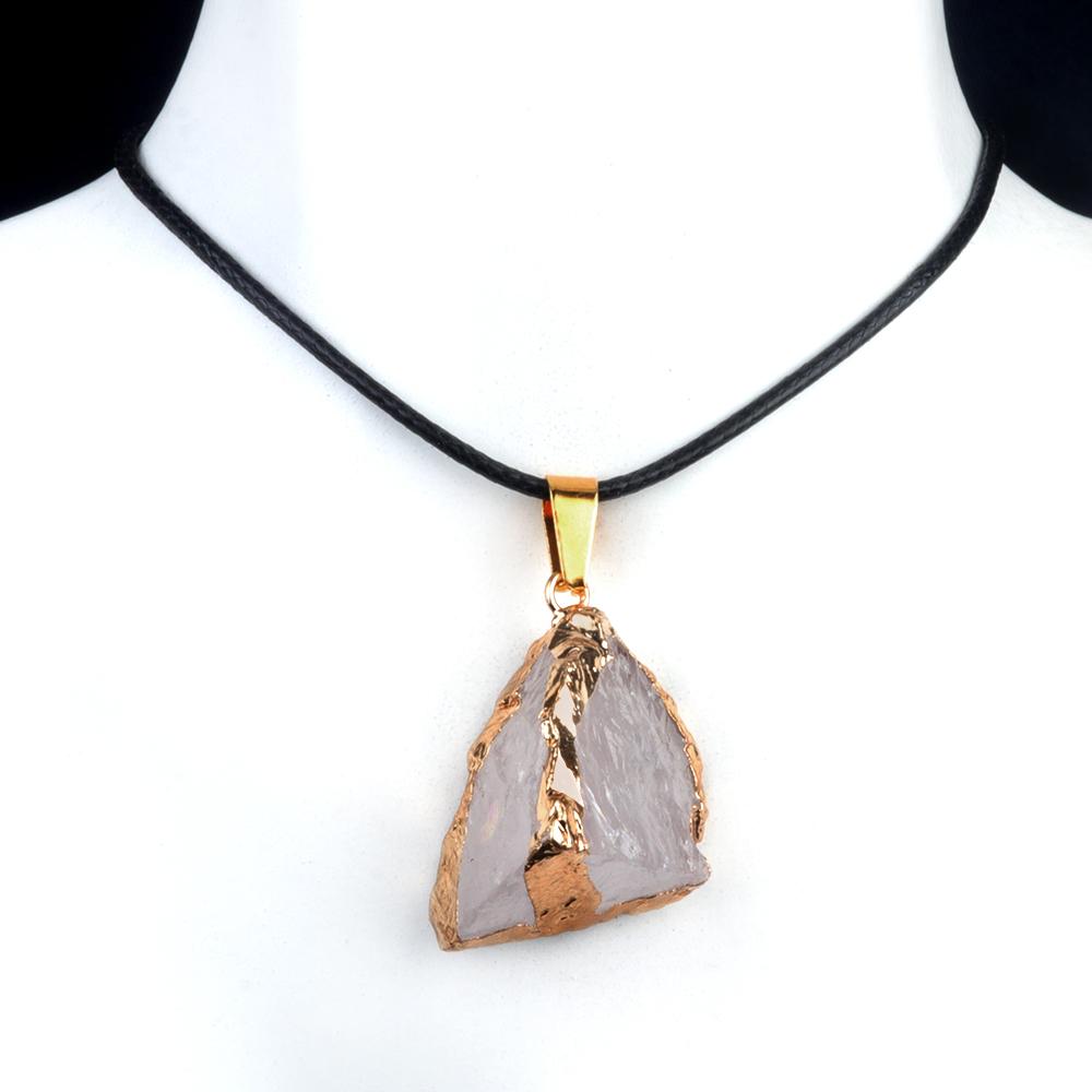 Women Necklace Natural Stone Irregular Pendant Charms For Elegant Women Love Romantic Gift Chains 45+5 Cm