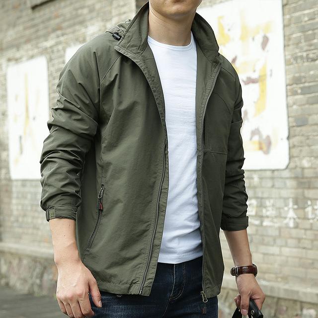 Men's Outdoor Hiking Camping Jackets Waterproof Hooded Windbreaker Coat Autumn New Casual Jacket Tactics Military Jacket Men