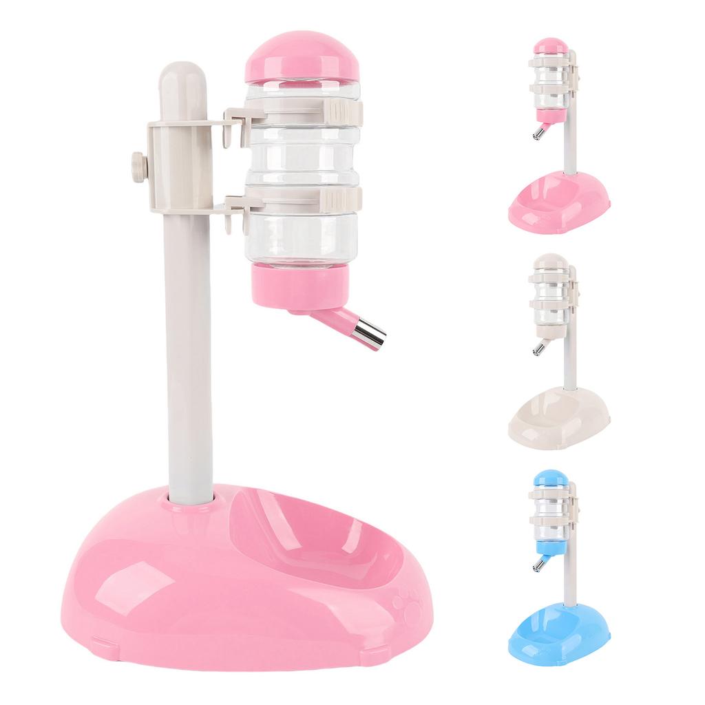 Universal Pet Standing Water Dispenser Feeder Height Adjustable 500ml Capacity Standing Automatic Water Feeder for Puppy