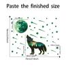 Im Dunkeln leuchtende Wald Einsamer Wolf Sterne Mond Schlafzimmer Wohnzimmer Hintergrund Landschaftsgestaltung Dekorative Wandaufkleber