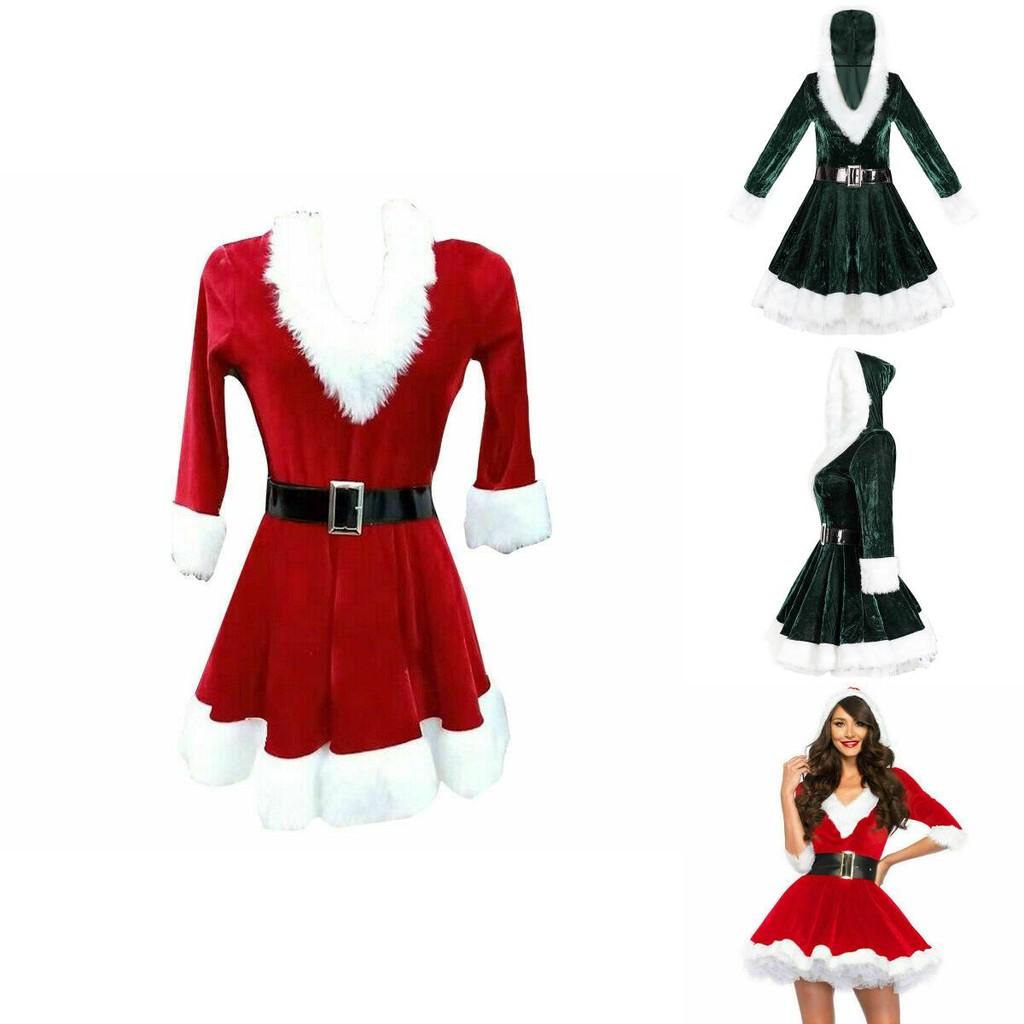 Cozy Santa Claus Christmas Costume For Women Featuring Breathable And Warm Material