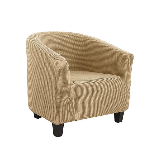 Jacquard Club Dining Chair Cover Elasticized Tub Chair Slipcover Solid Hued Sofa Covers Anti -Dirty Decor Couch Protector For Living Room