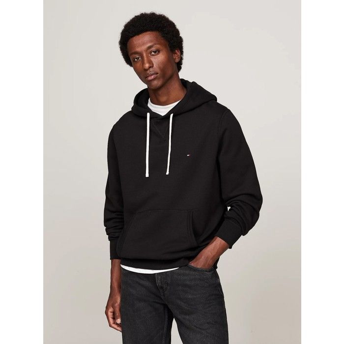 Sweat à capuche - Essential Fleece Hoody - Noir - 80% coton/20% polyester - Coupe ajustée