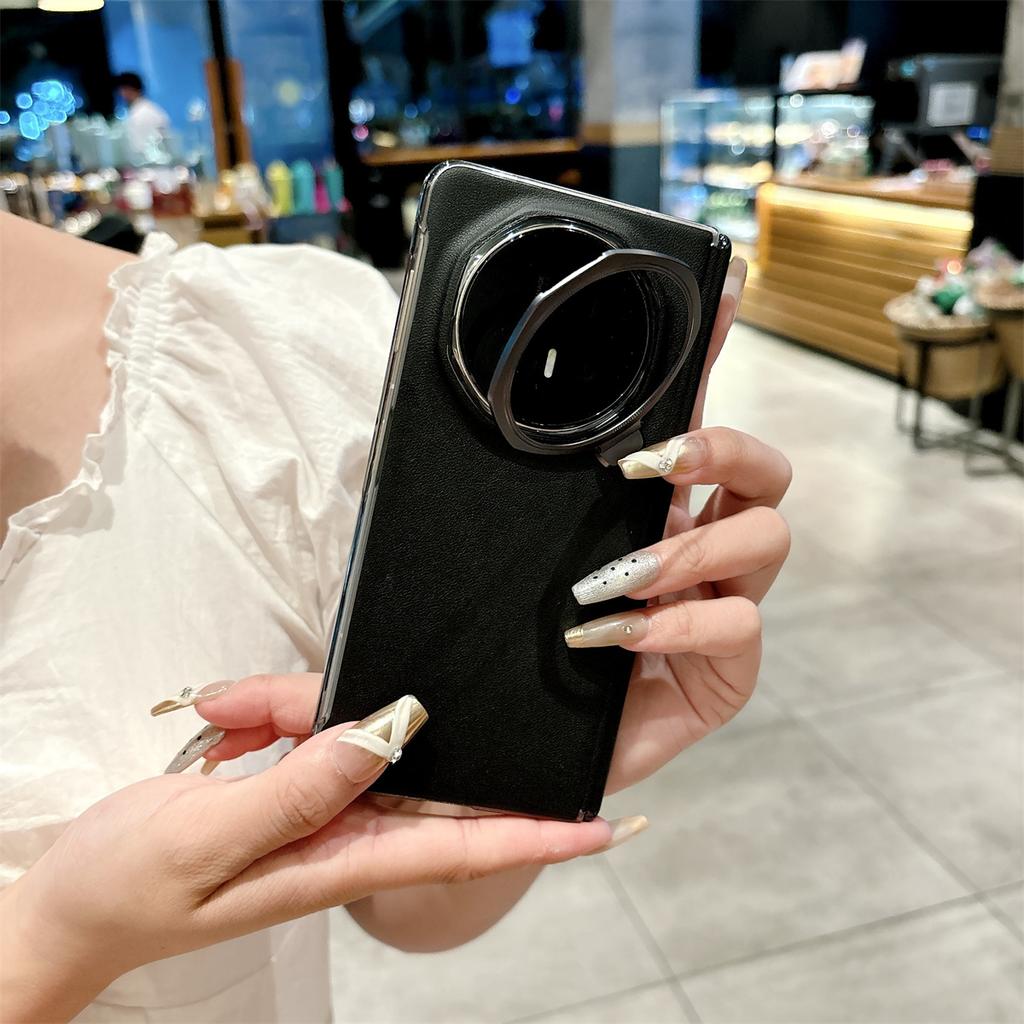 For Huawei Honor Magic V5 Case Luxury PU Leather With Lens Stand Protective Back Cover Case For Honor Magic V5 V 5 Phone Shell