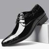 Casual Business Shoes for Men Dress Shoes Lace Up Formal Black PU Leather Brogue Shoe for Male Wedding Party Office Oxfords 2025