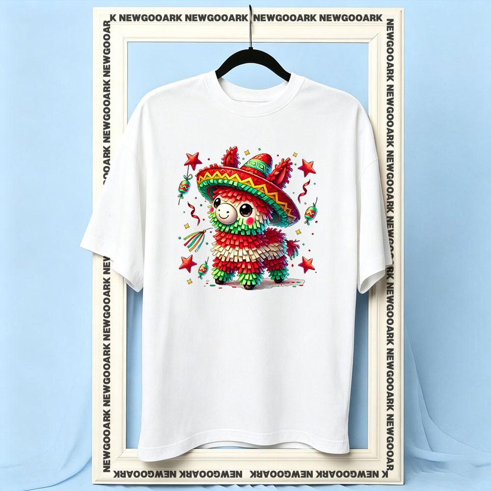 Mexican Pinata Lets Fiesta Tshirt Women Unisex Casual Cotton Printed T Shirts Adult Oneck Summer Outdoors Tee Trending