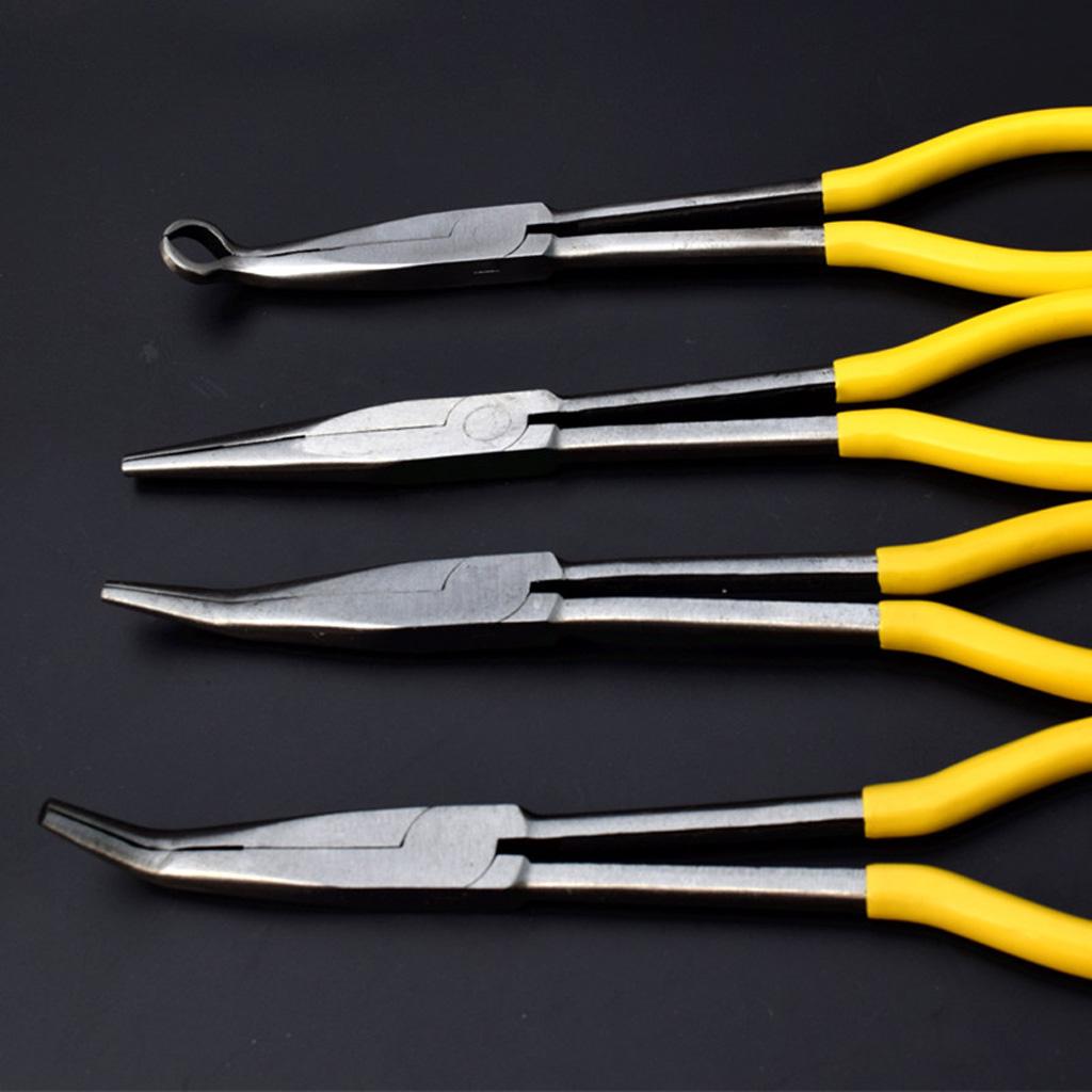 Pliers Plug Cable Puller Long Needle Nose Plier Wire Cutter Hose Clamp Hand Tool
