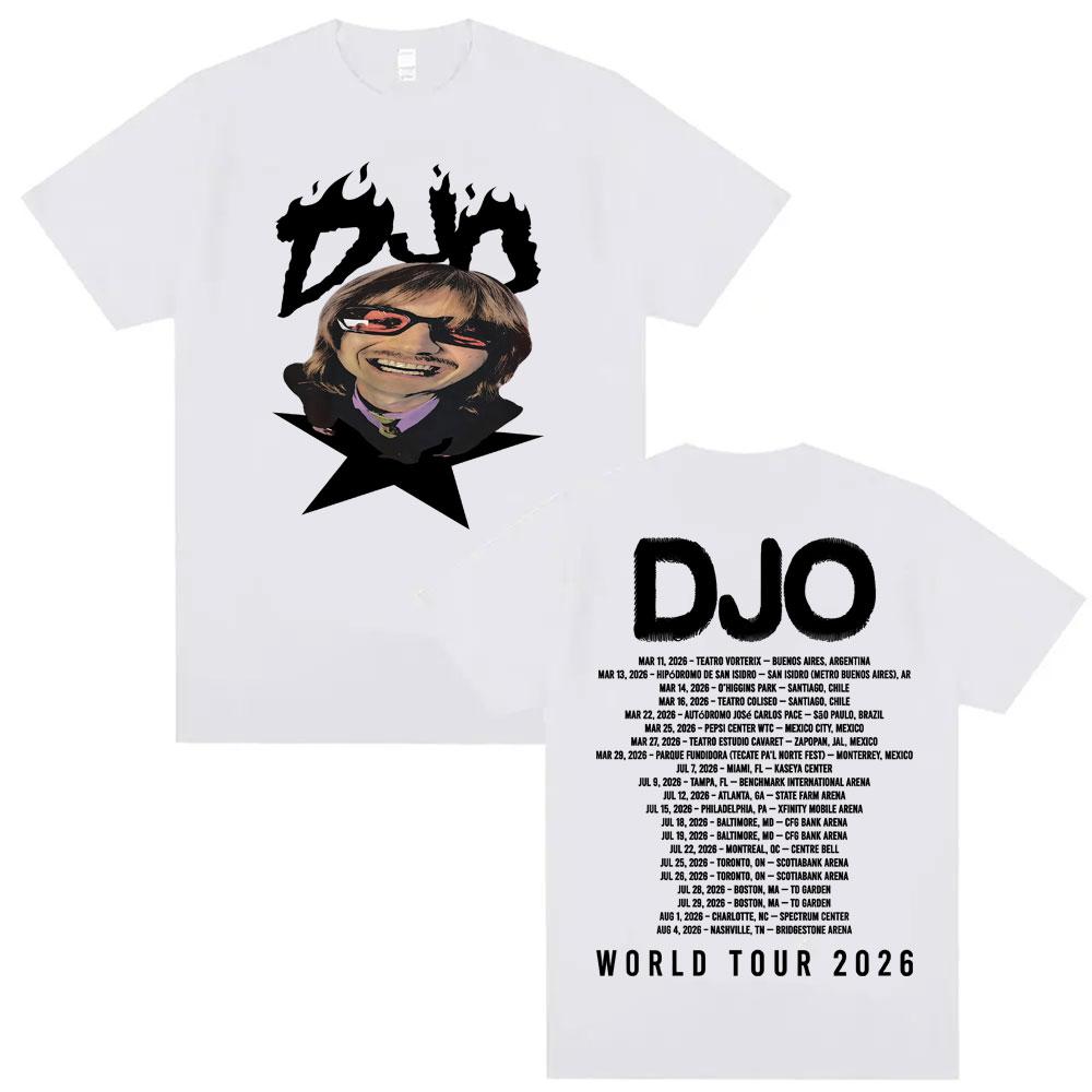 Djo Back on You Tour 2026 Print T-shirt Vintage Indie Pop Concert T-shirt Unisex Dames Zomer Tops Mode Korte Mouw T-shirts