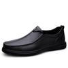 Herrenschuhe Slipper Lederschuhe Business Kleiderschuhe Frühling Low-Top Fußbedecker Leder erste Schicht Rindsleder Oberfläche einzelne Schuhe