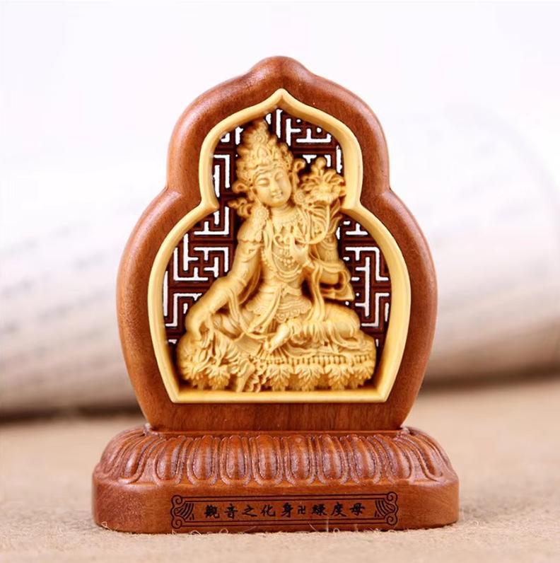 Wooden Carving Guanyin-kylin Sculptures and Figurines  High-quality Home, Room, Office, Car Wealth Luck Feng Shui Decor