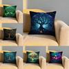 Tree Of Life Cushion Cover Soft Reversible & Durable Pillow Cover – Multi-Scene Use For Home & Car Daily Comfort