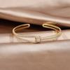 14K real gold plating exquisite AAA luxury full zircon knot bracelet elegant women's wedding party opening adjustable