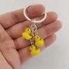 Chaveiro de Pato Acrílico Amarelo Fofo Chaveiro de Pato Dançarino Casais Mulheres Amigo Presente Acessório Pingente de Bolsa Chaveiro