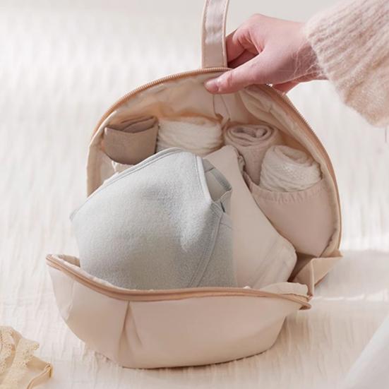 Underwear Storage Bag Multi-Pocket Organizer Large Capacity Waterproof Wide Opening Bra Panties Storage Pouch