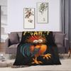 F-Caw-F Chicken Funny Blanket Fleece Decoration Multi-function Lightweight Throw Blanket for Bed Bedroom Plush Thin Quilt