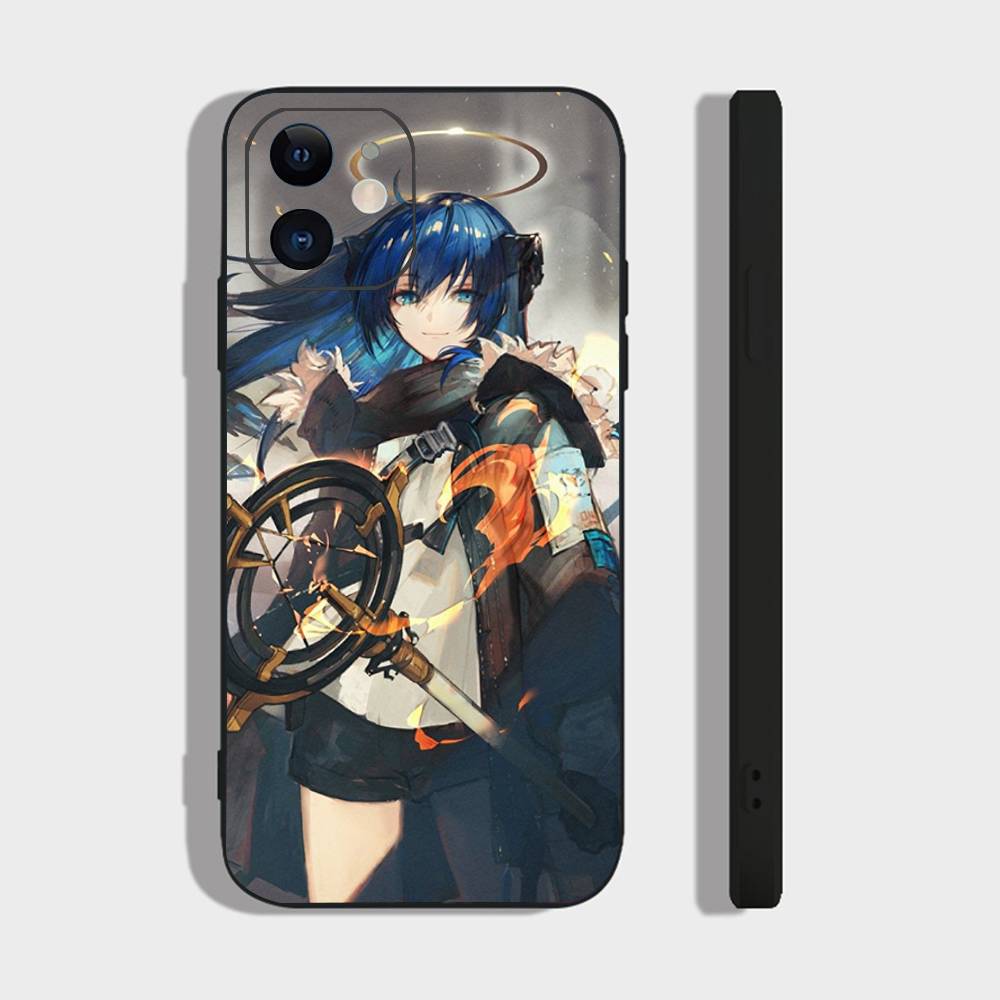 Mostima Animated Game A-Arknights Phone Case For IPhone 17 Air 16 15 14 13 Pro Max 11 12 Black Silicone Cover