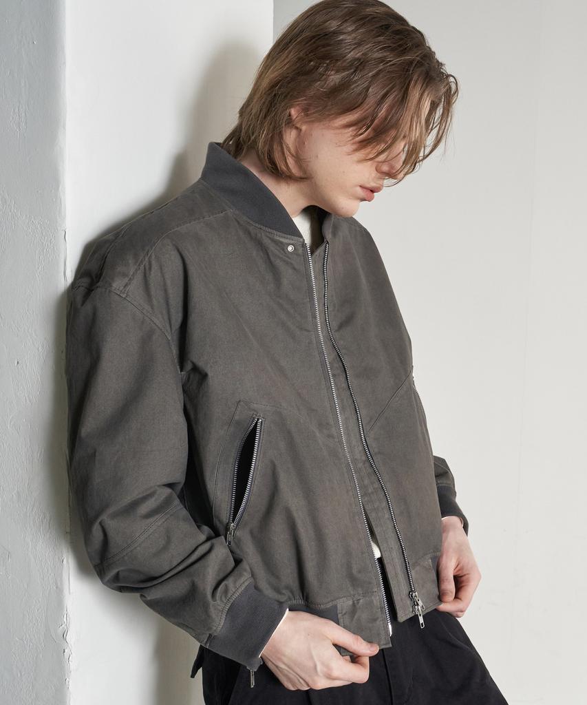 Sperone Military Ma-1 Utility Bomber Jacket (Charcoal)