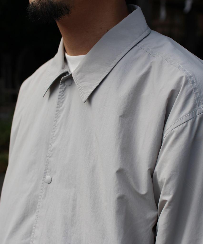 Snow Peak Nylon Tussah Utility Storage Shirt Long Size SH-25AU001 (Men's/Women's, Sleeve, BLACK, L)