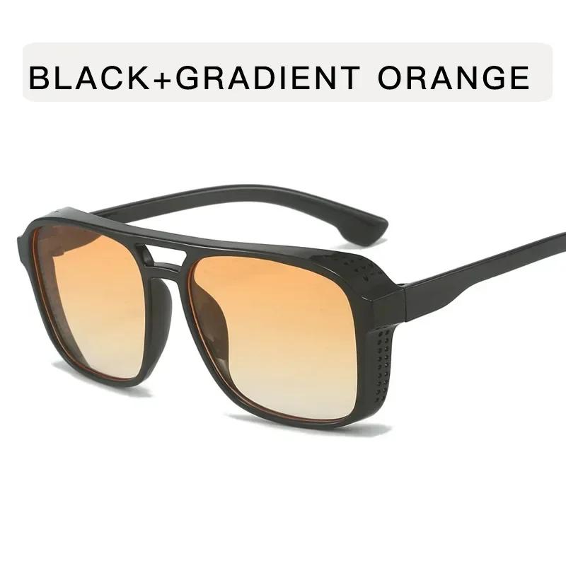 Women'S Fashion New Gradient Color Sunglasses Men'S Classic Square Large Frame Sunglasses Retro Outdoor Driving Sunglasses