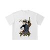 260 GSM Double Yarn 32 Count 100% Cotton Black Clover V2 Asta Print Unisex Heavy Cotton T Shirt