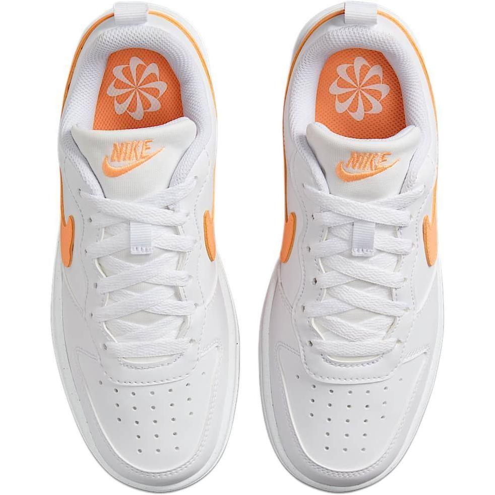 Nike Court Borough Low Top Skateboard Shoes White/Orange Unisex DV5456-119