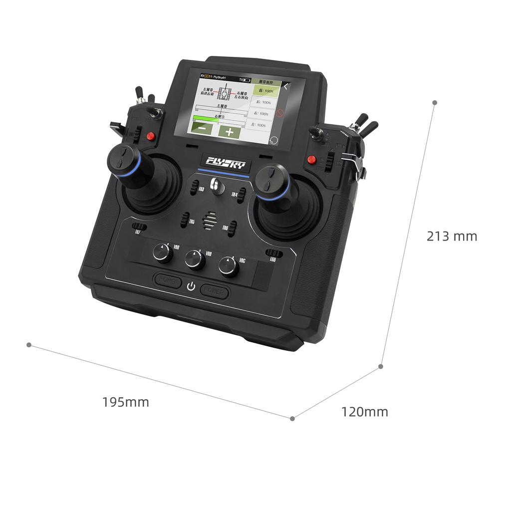 Vysílač FLYSKY 2.4G 18CH 5D Hallův senzor Gimbals AFHDS 3 Radio 3,5 palcový TFT dotykový displej pro