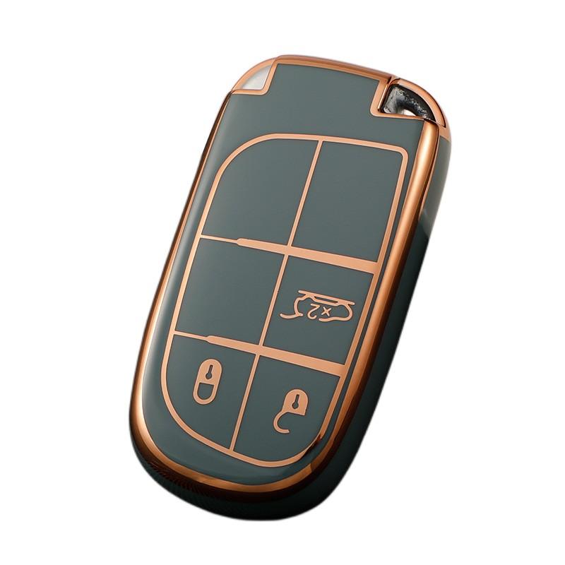 New Soft TPU Car Key Cover Case Fob for Jeep Renegade Compass Grand Cherokee for Chrysler 300C Wrangler Dodge Car Accessories