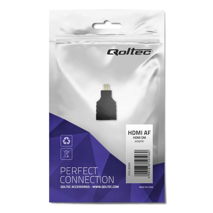 Qoltec Adapter HDMI A Female | Micro HDMI D Male