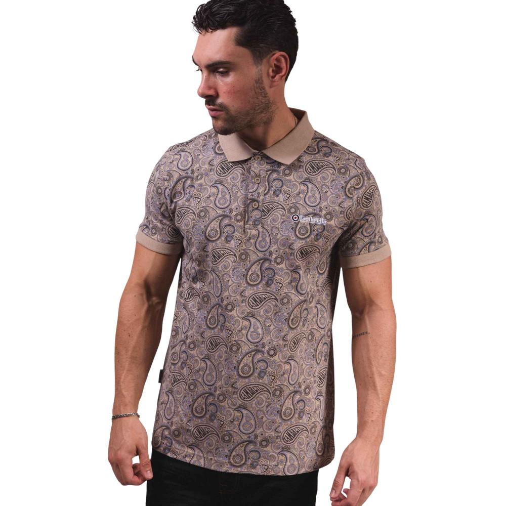 LAMBRETTA Mens Paisley Polo Shirt