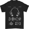 Auriculares Patente Plano Musical DJ Baile Camiseta Hombre Camiseta Unisex