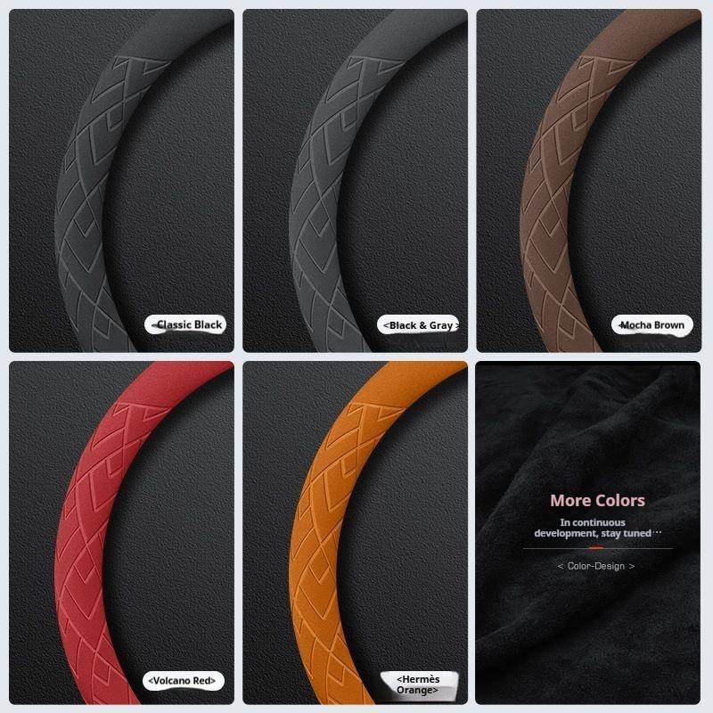 For Chevrolet Cruze Bolt Aveo Spark Orlando Onix capti Prisma Cavalier Sail Tracker Suede Car Steering Wheel Cover Accessories