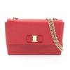 Used Salvatore Ferragamo Vara Ribbon Shoulder Bag 21 G462 Leather Red Used Women