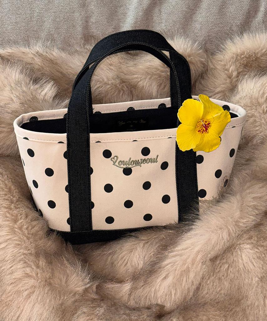 Loulouseoul Love Dot Tote Bag (Ivory)