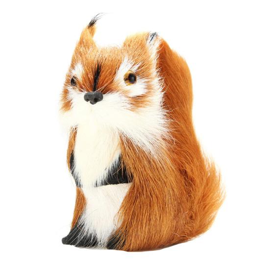 Simulation Animal Squirrel Plush Lifelike Christmas Tree Ornament Decoration