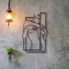 Sculpture d'art mural abstraite en métal Décor moderne pour chambre à coucher salle de bain salon