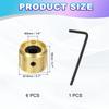 Uxcell Set von 6 Metall-Gitarren-Zoll Universal Audio-Regler-Kuppel Bass-Geschwindigkeitsregler-Schaftschlüssel Goldene Knöpfe, 1/4 Lautstärke, Klangfarbe, Knöpfe, Knöpfe, Gitarre/Bass