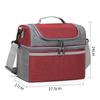 Double-Layer Insulated Lunch Bag - Solid Color, Crossbody Handbag, Portable Lunch Box