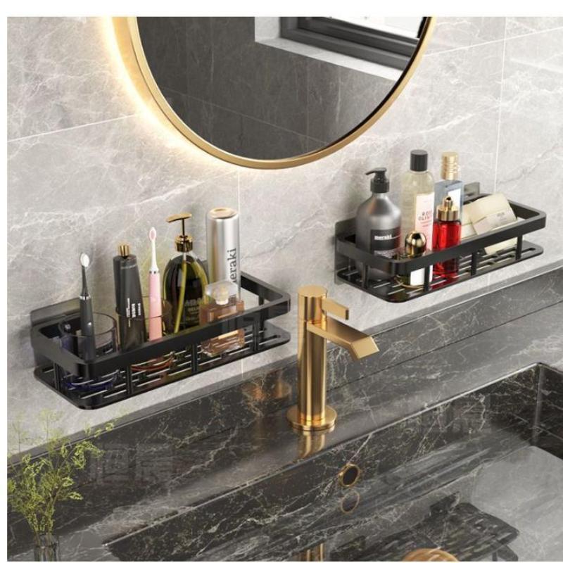 Bathroom Organizer Rack Punch-Free Wall Mounted Triangle Storage Rack Corner Shelf Wall Soap Holder