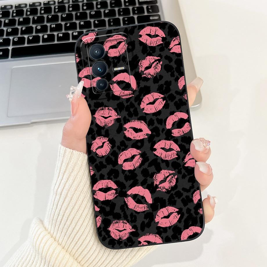 Lovely Painted Phone Case For Vivo V23 5G V23e V23 Pro Silicone Anti-knock Soft Cover Funda Vivo V2130 V2132 Panda Cat Animals